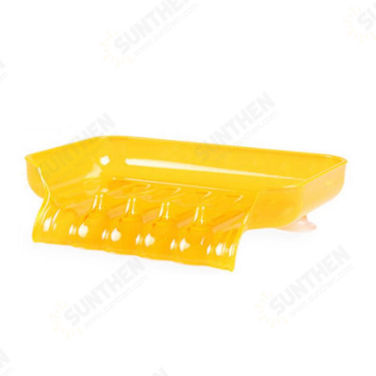 Waterfall Shape Colorful Shower Soap Dish Bathroom Accessories Tray Drain Holder Soap Case Candy Color Soap Box