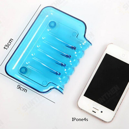 Waterfall Shape Colorful Shower Soap Dish Bathroom Accessories Tray Drain Holder Soap Case Candy Color Soap Box