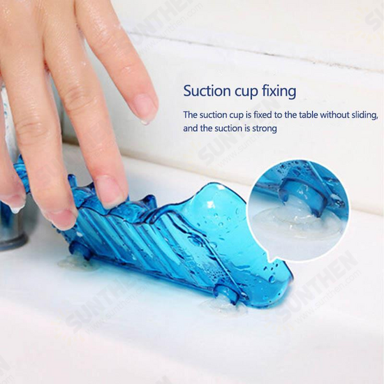 Waterfall Shape Colorful Shower Soap Dish Bathroom Accessories Tray Drain Holder Soap Case Candy Color Soap Box