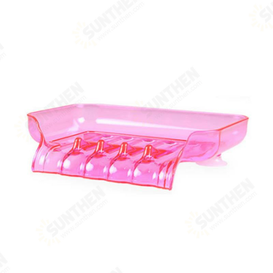 Waterfall Shape Colorful Shower Soap Dish Bathroom Accessories Tray Drain Holder Soap Case Candy Color Soap Box