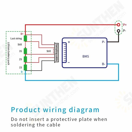 13S 48V Lithium Battery 3.7V Power Protection Board 15A -180A with Temperature Protection Equalization Function Overcurrent Protection BMS Battery Protection Board