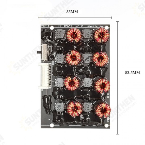 2A 4S 8S BMS Active Balancer Equalizer Lifepo4 Li-ion Lipo Lithium Battery Energy Transfer Board Balance Module