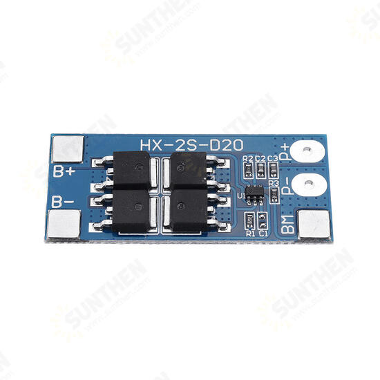 2S 10A 7.4V 8.4V 18650 Lithium Battery Protection Board Balanced Function Overcharged Protection