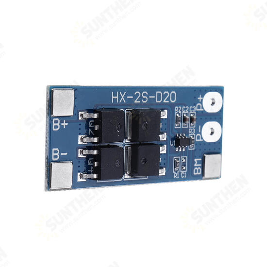 2S 10A 7.4V 8.4V 18650 Lithium Battery Protection Board Balanced Function Overcharged Protection