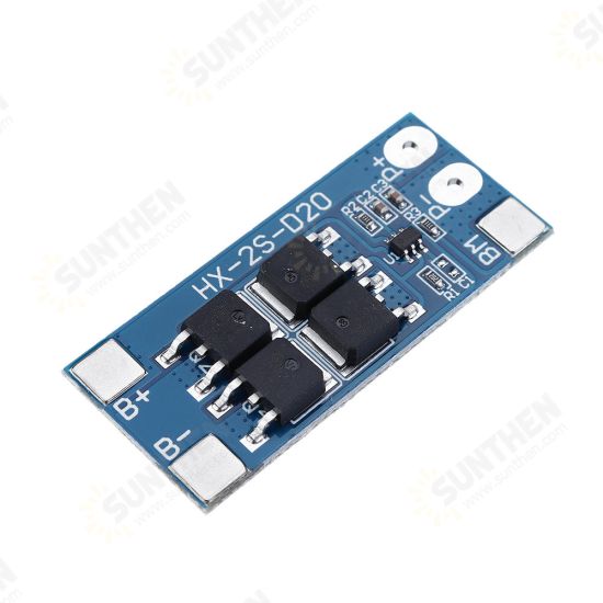 2S 10A 7.4V 8.4V 18650 Lithium Battery Protection Board Balanced Function Overcharged Protection