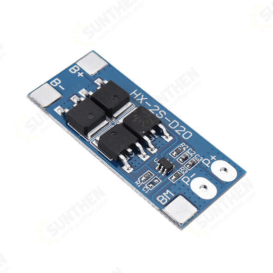 2S 10A 7.4V 8.4V 18650 Lithium Battery Protection Board Balanced Function Overcharged Protection