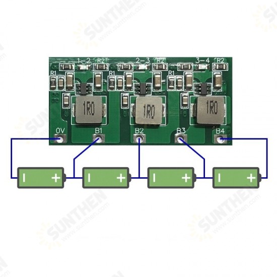 2S 3S 4S 3.2V 3.7V 1.3A Active Equalizer 18650 BMS Protection Board Li-ion Lifepo4 Lithium Battery Transfer Balance with Working Indicator