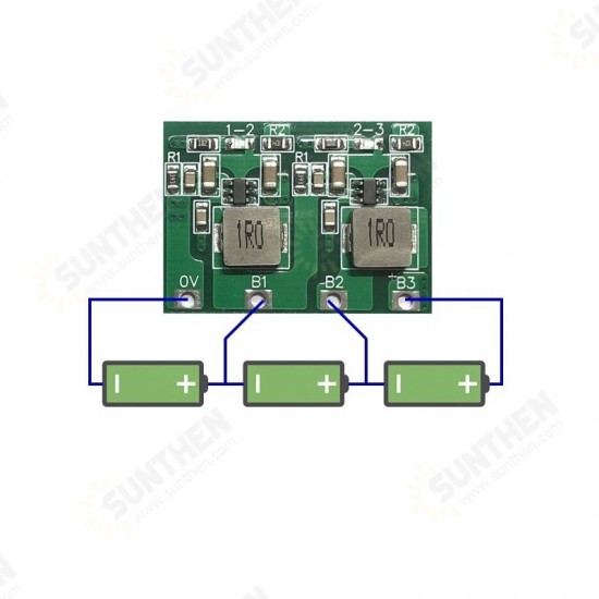 2S 3S 4S 3.2V 3.7V 1.3A Active Equalizer 18650 BMS Protection Board Li-ion Lifepo4 Lithium Battery Transfer Balance with Working Indicator