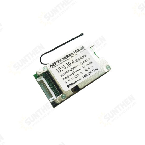 36V 40A 10 Series Balance Lithium Battery Protection Board 18650 Polymer Protection Split Port