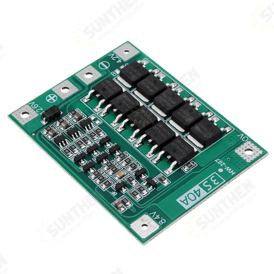 3S 11.1V 12.6V 40A 18650 Li-ion Lithium Battery BMS Protection Board