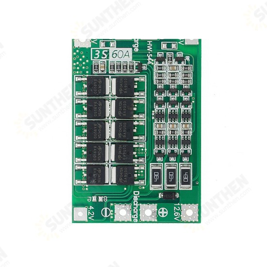 3S 60A Li-ion Lithium Battery 18650 Charger PCB BMS Protection Board with Balanace for Drill Motor 11.1V 12.6V Lipo Module