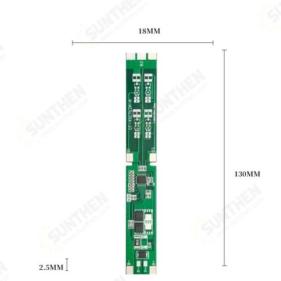 4S 16.8V 6A Same Port Lithium Battery Protection Board Fascia Cavity LED Device 18650 Battery Protection Board