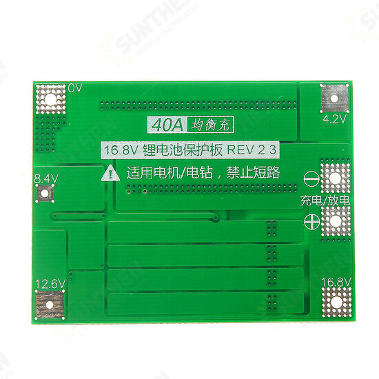 4S 40A Li-ion Lithium Battery 18650 Charger PCB BMS Protection Board with Balance For Drill Motor 14.8V 16.8V Lipo Cell Module