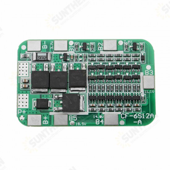 5pcs DC 24V 15A 6S PCB BMS Protection Board For Solar 18650 Li-ion Lithium Battery Module With Cell