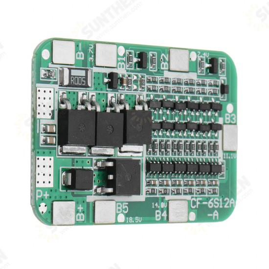 5pcs DC 24V 15A 6S PCB BMS Protection Board For Solar 18650 Li-ion Lithium Battery Module With Cell