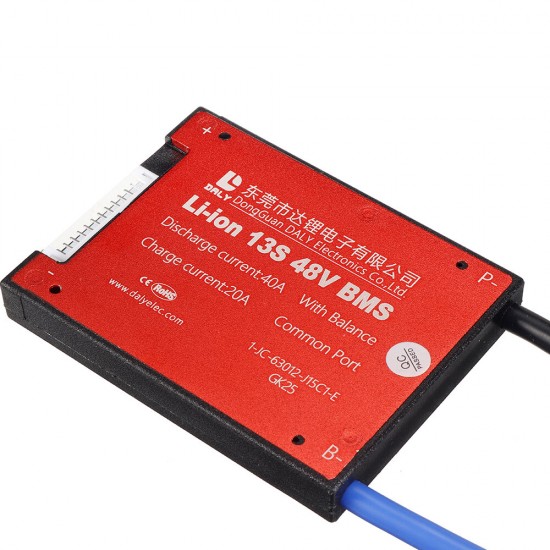 BMS DL13S 13S 48V BMS Battery Protection Board 15A 20A 30A 40A 50A 60A Waterproof BMS for Rechargeable