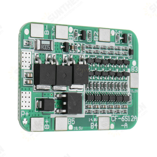 DC 24V 15A 6S PCB BMS Protection Board For Solar 18650 Li-ion Lithium Battery Module With Cell