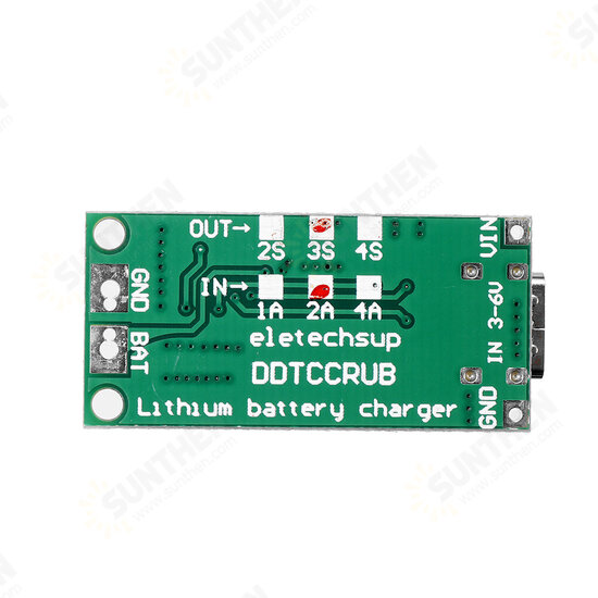 2S/3S/4S 1-4A Battery Charger Module Step Up Boost Li-Polymer Li-ion Module Lithium Battery Charger Board Circuit Protection