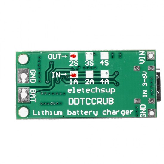 2S/3S/4S 1-4A Battery Charger Module Step Up Boost Li-Polymer Li-ion Module Lithium Battery Charger Board Circuit Protection
