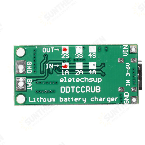 2S/3S/4S 1-4A Battery Charger Module Step Up Boost Li-Polymer Li-ion Module Lithium Battery Charger Board Circuit Protection