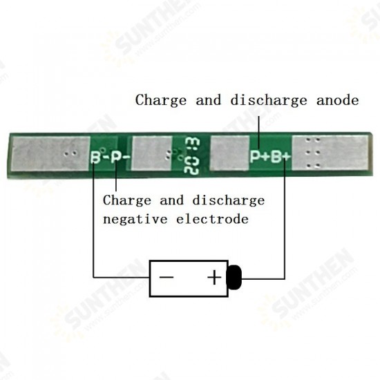 HX-1S-3038/HX-1S-30051S 3.7V Lithium Battery Protection Board 4.2V Charging Voltage Short-circuit Protection 2.5A Current-limit