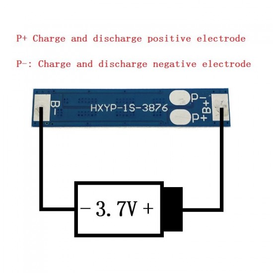 HX-1S-3876 1S 3.7V 4.5-9A 18650 Lithium Battery Protection Board 4.2V Polymer Battery Protection Board