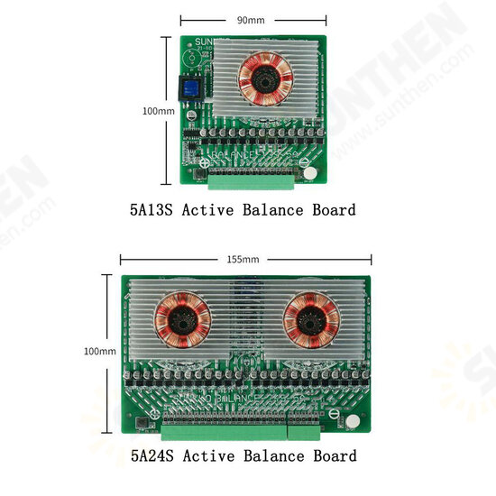 5A/8A Ternary Iron Lithium Battery 4-24 Series Active Balance Board Pressure Difference Balance Capacity Repair Protection Restorer Transformer