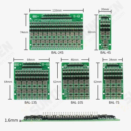 Ternary Iron Lithium Battery 4-24 Series Active Balance Plate Inductive Pressure Difference Balance Capacity Repair Protection Restorer