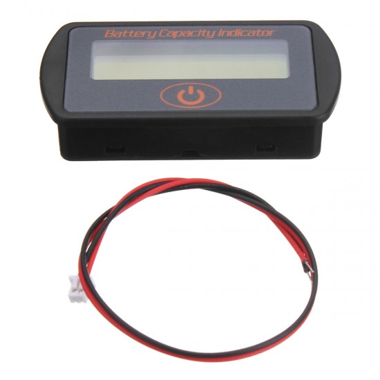 12V/24V Battery Gauge Meter Digital LCD Lead Acid Voltage Level Indicate Voltmeter