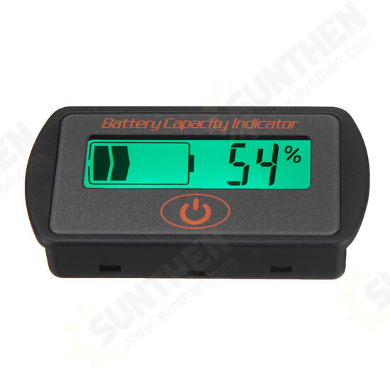 12V/24V Battery Gauge Meter Digital LCD Lead Acid Voltage Level Indicate Voltmeter