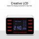 8 USB Charger 40W Multifunction Multi-USB Charging Station Hub Base Wall-mounted Smart Digital Dis