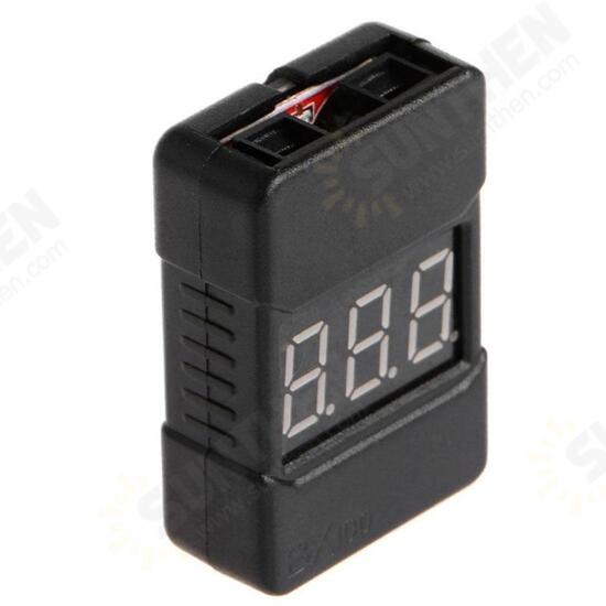 BX100 1-8S Lipo Battery Voltage Tester/ Low Voltage Buzzer Alarm/ Battery Voltage Checker with Dual Speakers