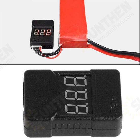 BX100 1-8S Lipo Battery Voltage Tester/ Low Voltage Buzzer Alarm/ Battery Voltage Checker with Dual Speakers