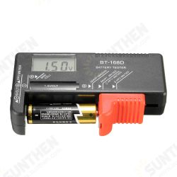 BT-168D Universal AA/AAA/C/D/9V/1.5V LCD Display Battery Tester Button Cell Volt Checker BT-168D Universal AA/AAA/C/D/9V/1.5V LCD Display Battery Tester Button Cell Volt Checker