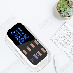 Smart 8-Port USB Adapter Desktop Phone Charging LED Display QC3.0 Fast USB Charger Smart 8-Port USB Adapter Desktop Phone Charging LED Display QC3.0 Fast USB Charger