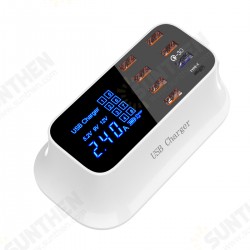 Smart 8-Port USB Adapter Desktop Phone Charging LED Display QC3.0 Fast USB Charger Smart 8-Port USB Adapter Desktop Phone Charging LED Display QC3.0 Fast USB Charger