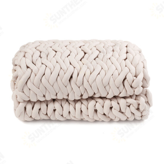 100x120cm Handmade Knitted Blankets Soft Warm Thick Line Cotton Throw Blankets