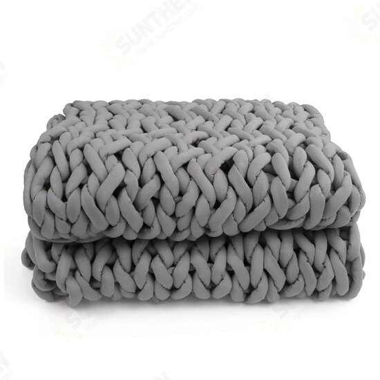 100x120cm Handmade Knitted Blankets Soft Warm Thick Line Cotton Throw Blankets