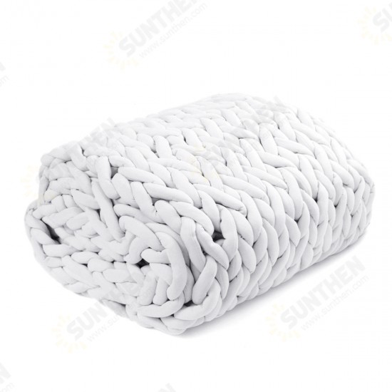 100x120cm Handmade Knitted Blankets Soft Warm Thick Line Cotton Throw Blankets