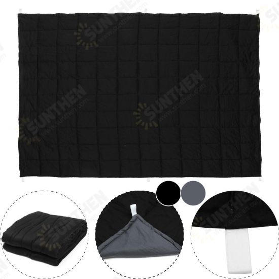 100x150CM Weighted Cotton Blanket Heavy Sensory Relax 4.5 / 7 / 9.5Kg Black Blankets