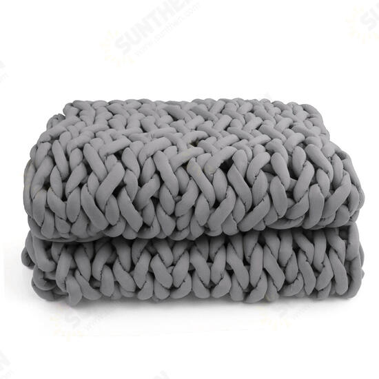 120x150cm Handmade Knitted Blanket Soft Warm Thick Line Cotton Throw Blankets