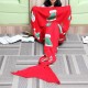 175x90cm Christmas Knitted Mermaid Tail Blanket Handmade Crochet Throw Super Soft Sofa Bed Mat