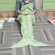 180*90CM Wave Yarn Knitting Mermaid Tail Blanket Birthday gift Blanket Bed Mat Sleep Bag