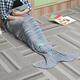 180X90CM 2 Color Yarn Knitting Mermaid Tail Blanket Air Conditioning Blanket Bed Mat Sleep Bag