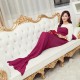 180x90CM Yarn Knitting Mermaid Tail Blanket Cashmese-like Warm Super Soft Sleep Bag Bed Mat