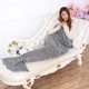 180x90CM Yarn Knitting Mermaid Tail Blanket Cashmese-like Warm Super Soft Sleep Bag Bed Mat