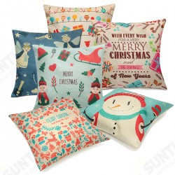 18inchx18inchChristmas LED Lights Linen Pillow Case Cushion Cover Sofa Case Home Decor 18inchx18inchChristmas LED Lights Linen Pillow Case Cushion Cover Sofa Case Home Decor