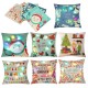 18inchx18inchChristmas LED Lights Linen Pillow Case Cushion Cover Sofa Case Home Decor