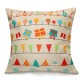 18inchx18inchChristmas LED Lights Linen Pillow Case Cushion Cover Sofa Case Home Decor