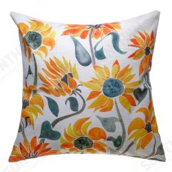 18x18inch Square Linen Sunflowers Cushion Pillow Case Protective Cover 18x18inch Square Linen Sunflowers Cushion Pillow Case Protective Cover
